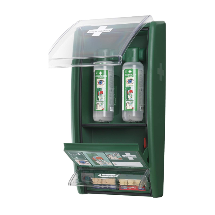 EYEWASH STATION WITH SALVEQUICK BANDAGE DISPENSER – 720970 - Image 2